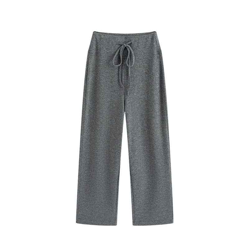 High-waisted Loose Knit Pants For Women