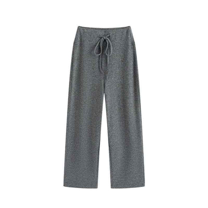 High-waisted Loose Knit Pants For Women