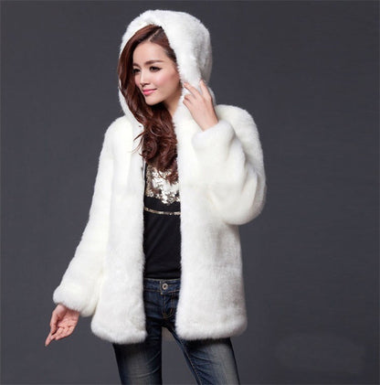 Faux fox fur coat coat warm coat - DropOnline.co