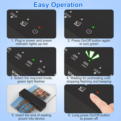 1Pc 13Inch Laminator Machine Hot And Cold Mode A4 Personal Thermal Laminator With ABS Function 60S Warm Up Time 30Mins Auto Off For Home Office School Business - DropOnline.co