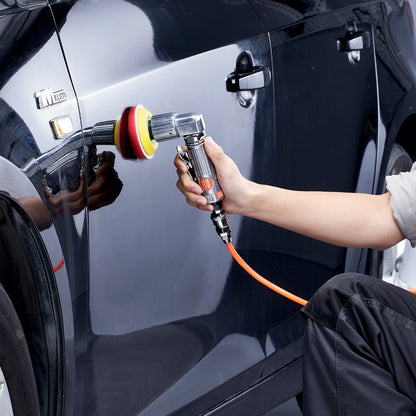 58PCS Air Powered Sander Kit With Sandpapers, Wool Pad, Wavy Sponges - DropOnline.co