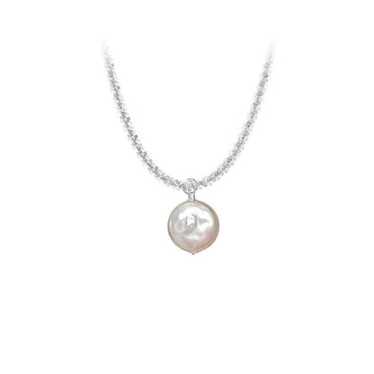 S925 Sterling Silver Baroque Pearl Necklace - DropOnline.co