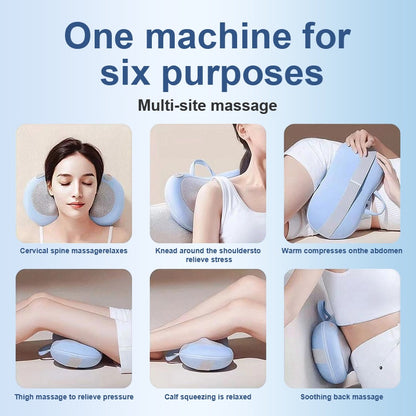 Massage The Back And Neck With Heated, Kneading Deep Tissue Massage Pillows - DropOnline.co