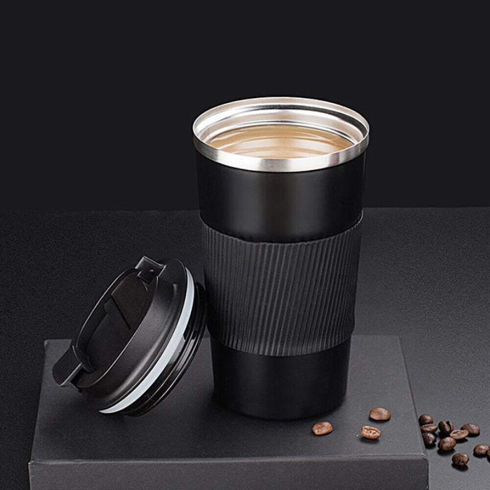 Insulated Travel Coffee Mug - 510ml Leak-Proof Stainless Steel Thermal Flask