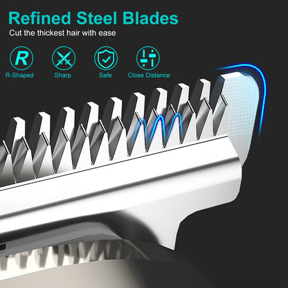 1Set All In One Beard Trimmer For Men With 5 Trimmer Heads IPX5 Waterproof Electric Razor For Face Nose Body Beard Cordless Hair Shaver Clipper Grooming Kit For Men Husband Father - DropOnline.co