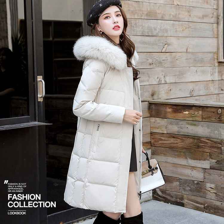 New Women's Mid-length Thick Temperament Coat