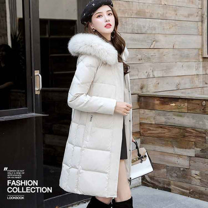 New Women's Mid-length Thick Temperament Coat