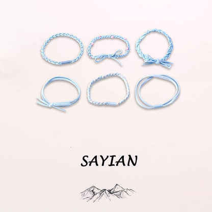 6 Pcs Scrunchies - Soft, Stretchy, And Detachable Hair Ties For Ponytails, Hair Elastics, Spiral Hair Ring, And Cute Hair Accessories - Perfect For Girls And Women - DropOnline.co