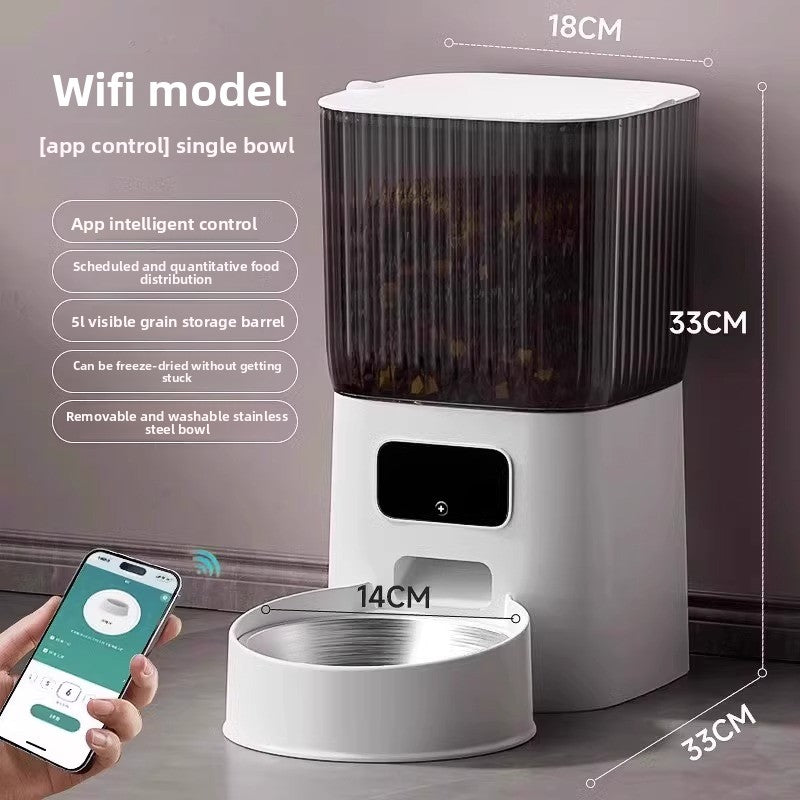 Smart Pet Feeder with HD Camera - Automatic Remote Control Dispenser