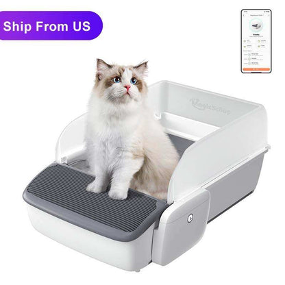 Automatic Cat Litter Box Self-cleaning Open Smart Cat Litter Box Cat Products - DropOnline.co