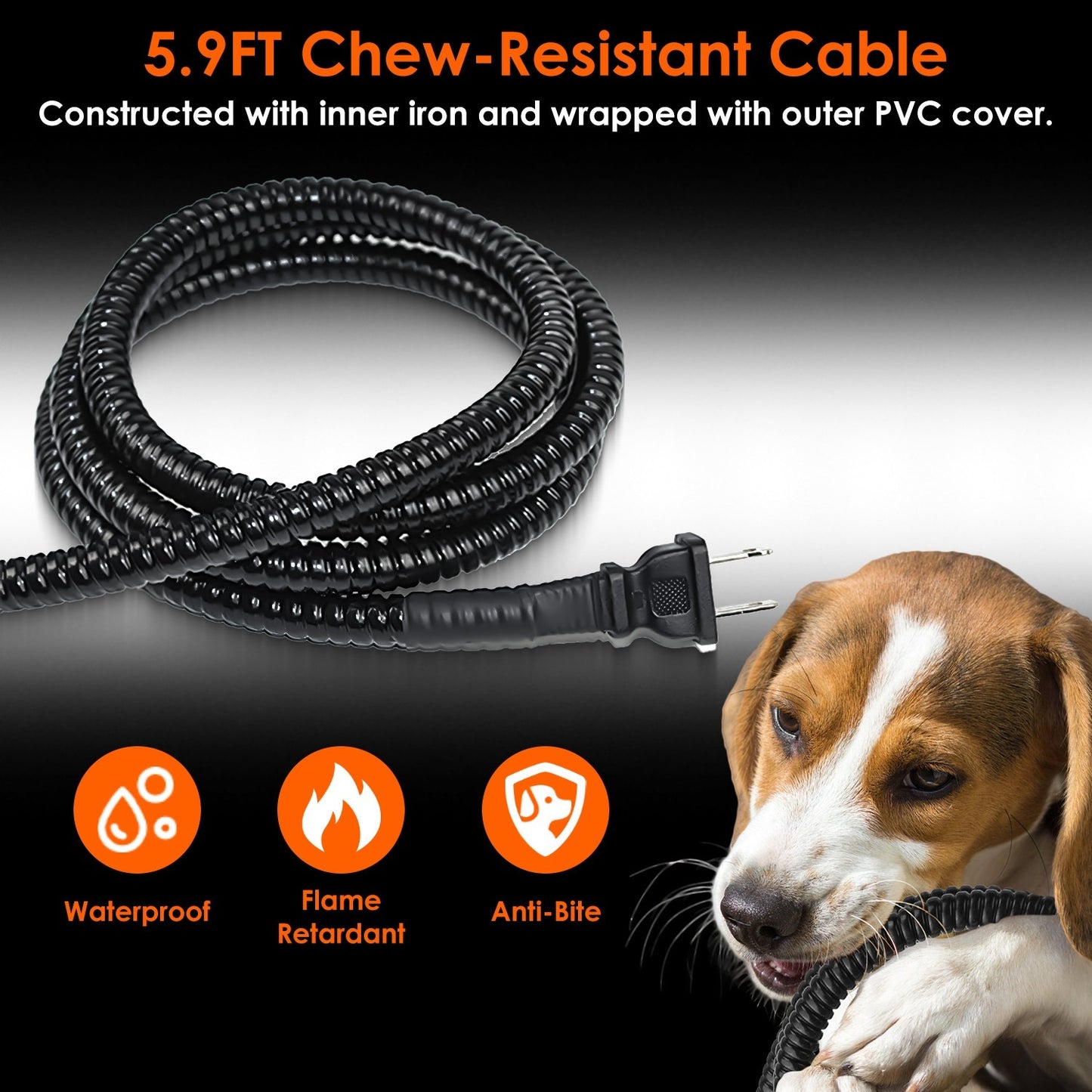 1Pc Heated Water Bowl For Dog Cat 74.4OZ Heating Water Dish IP67 Waterproof Thermal Water Bowl Heated Pet Bowl Dog Cat Water Feeder Bowl For Dog Cat Rabbit Pet