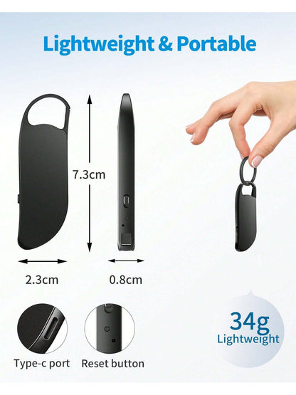 64GB Digital Voice Recorder, USB C Interface, Voice Activation And Noise Reduction, Suitable For Lectures, Meetings, Interviews, 900 Hours Of Large Capacity, Metal Casing - DropOnline.co