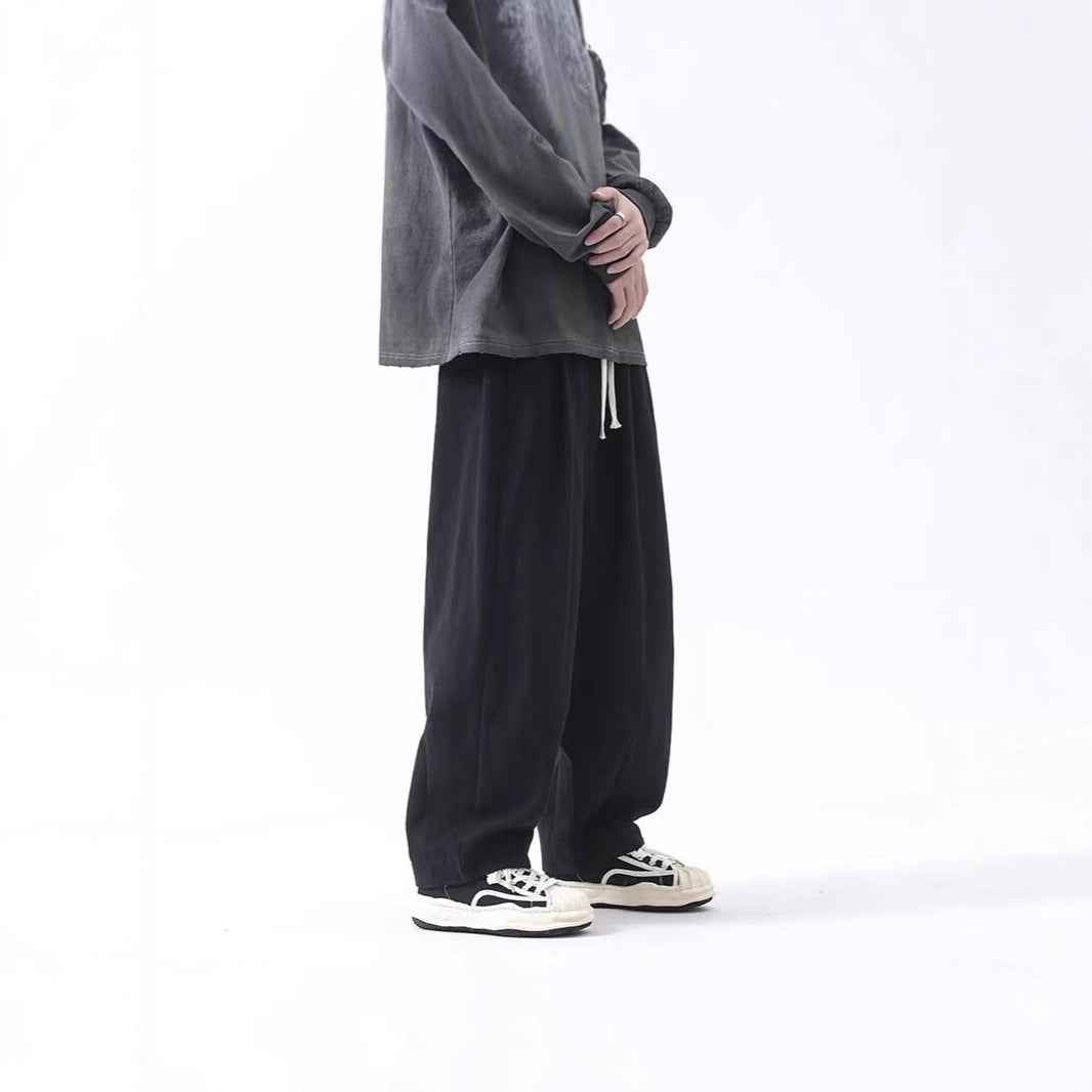 Cotton Men's Loose Wide Leg Pants