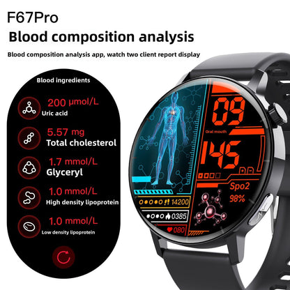 Smart Watch Non-Invasive Blood Glucose Body Temperature Blood Pressure Blood Oxygen Automatic Measurement ECG Ppg Blood Lipid Health Manager - DropOnline.co