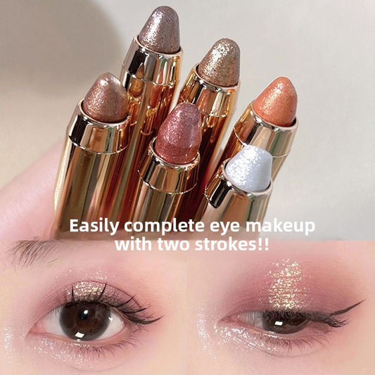 Dual-Ended Eyeshadow Stick - High-Gloss Shimmer Contour & Highlight Stick 6 Shades