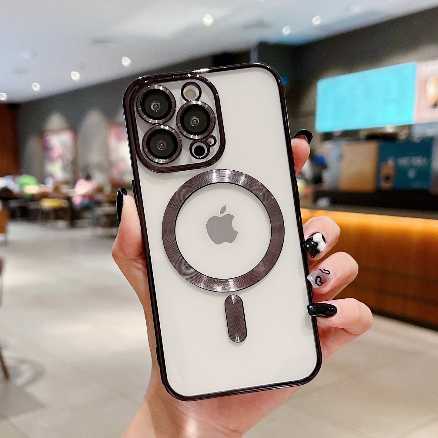 Magnetic Electroplated iPhone Case - Premium Transparent Design iPhone 16 Pro Max