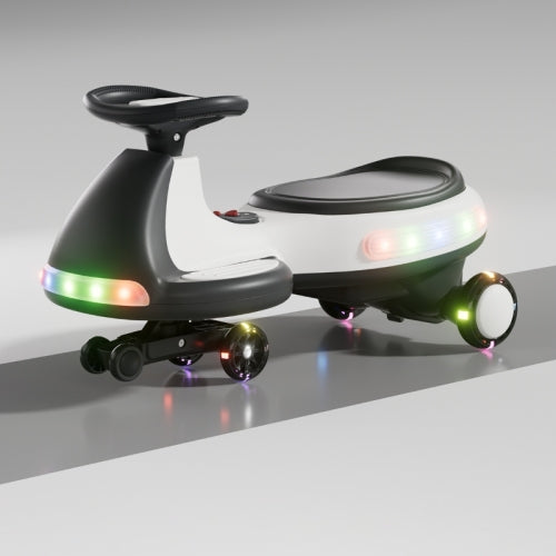 Kids Electric Ride On Car 12V  Electric Wiggle Car , LED Lights , Music,Anti-Rollover For Boys And Girls Ages 3 Indoor Outdoor