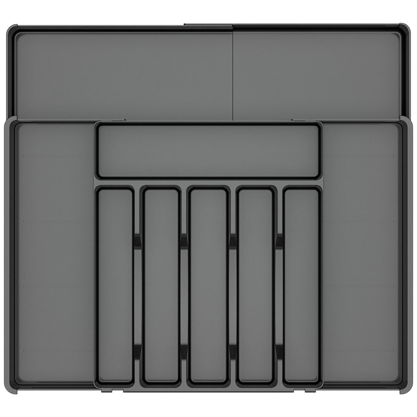 Multi-Compartment Plastic Storage Box - 6-Grid Organizer Container