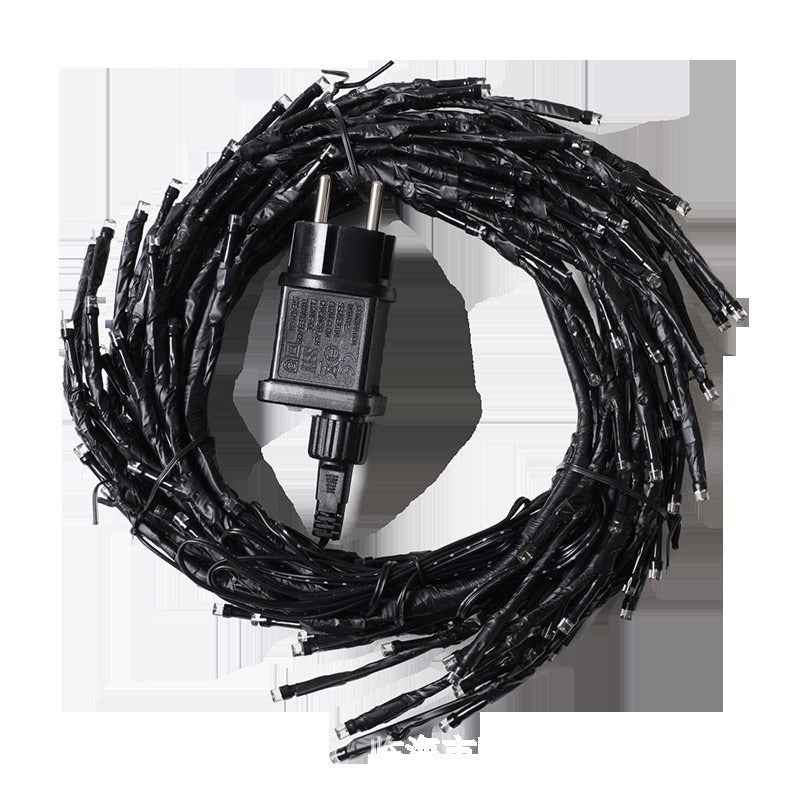 LED Christmas Leaves Rattan Lamp 1.8m - 180 Lights Indoor Bedroom Decoration with 8 Functions - DropOnline.co