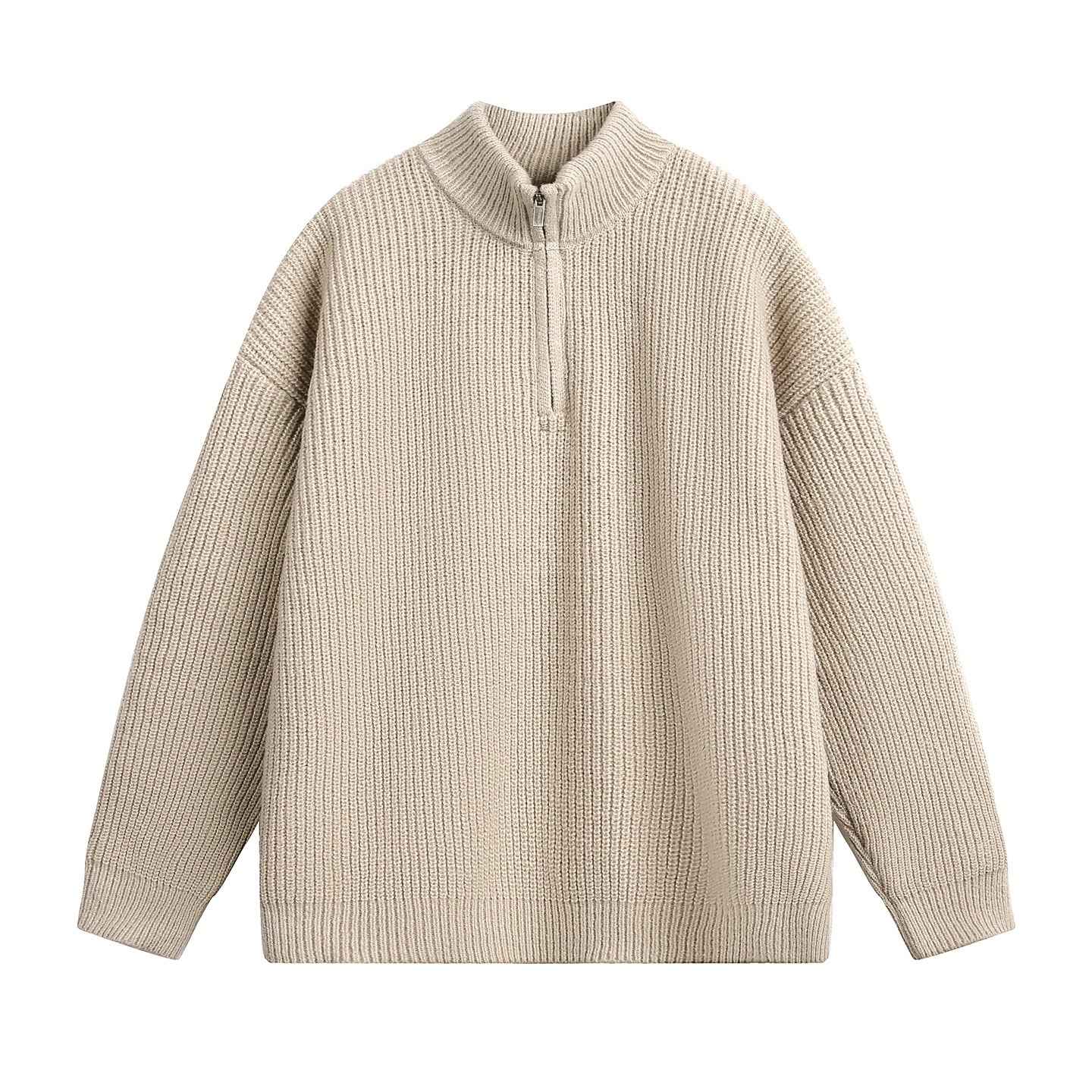 Stand Collar Sweater Men's Imitation Deer Plush