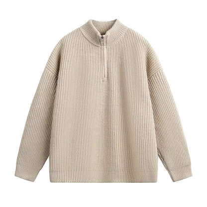 Stand Collar Sweater Men's Imitation Deer Plush