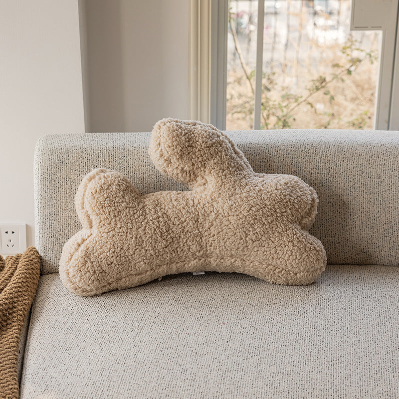 Embroidered Plush Pillow Cover - Artisan Crafted Decorative Cushion