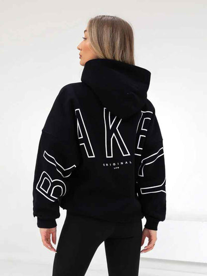 Thickened All-matching Long Sleeve Loose Hooded Hip-hop Pullover