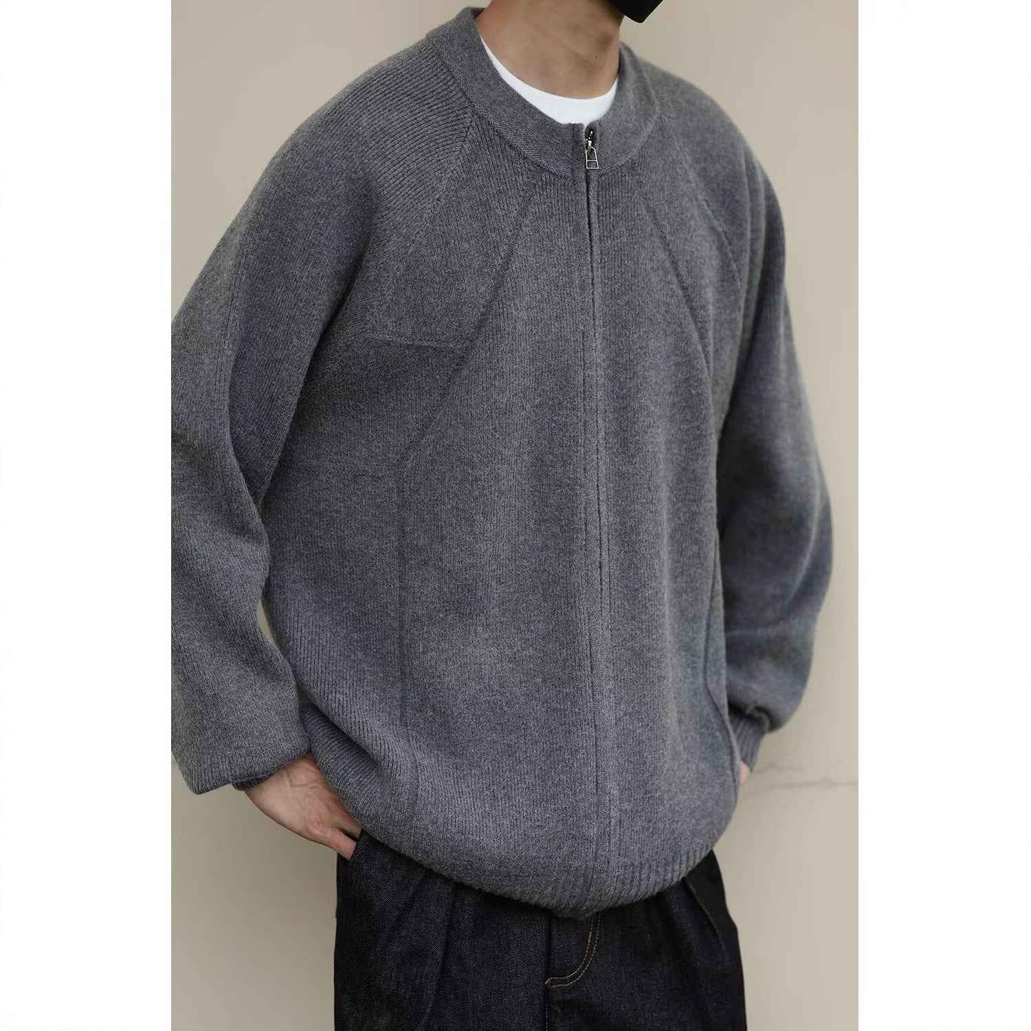 Knitted Cardigan Coat For Men