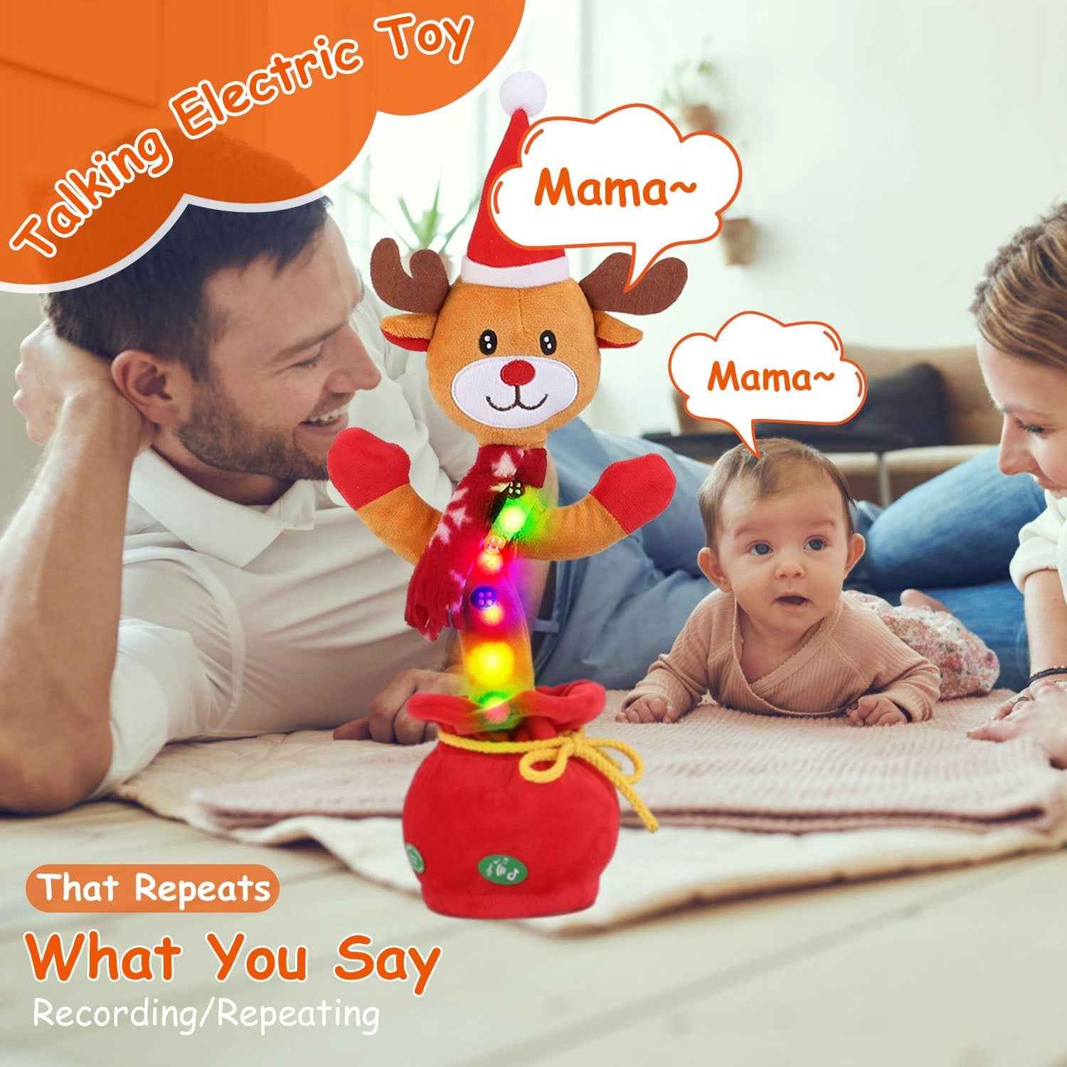 Penguin/Elk Kid Electric Dance Toy - Interactive Sing Song Light Up Plush - DropOnline.co