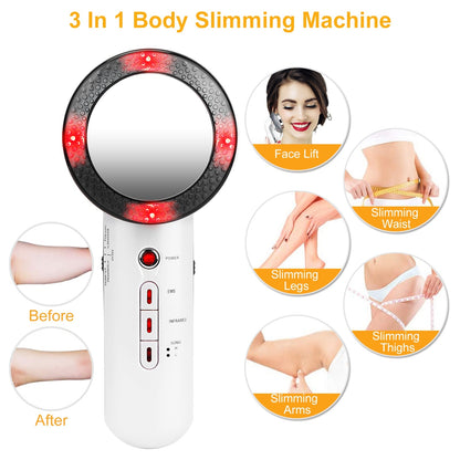 1Pc Ultrasonic Body Shaping Machine 3 In 1 Multifunctional EMS Infrared Massager Fat Remover For Belly Waist Leg Arm Skincare - DropOnline.co