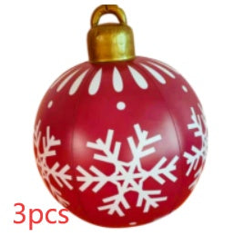 Giant Inflatable Christmas Ball 60cm - PVC Outdoor Ornament Decoration for Tree & Yard
