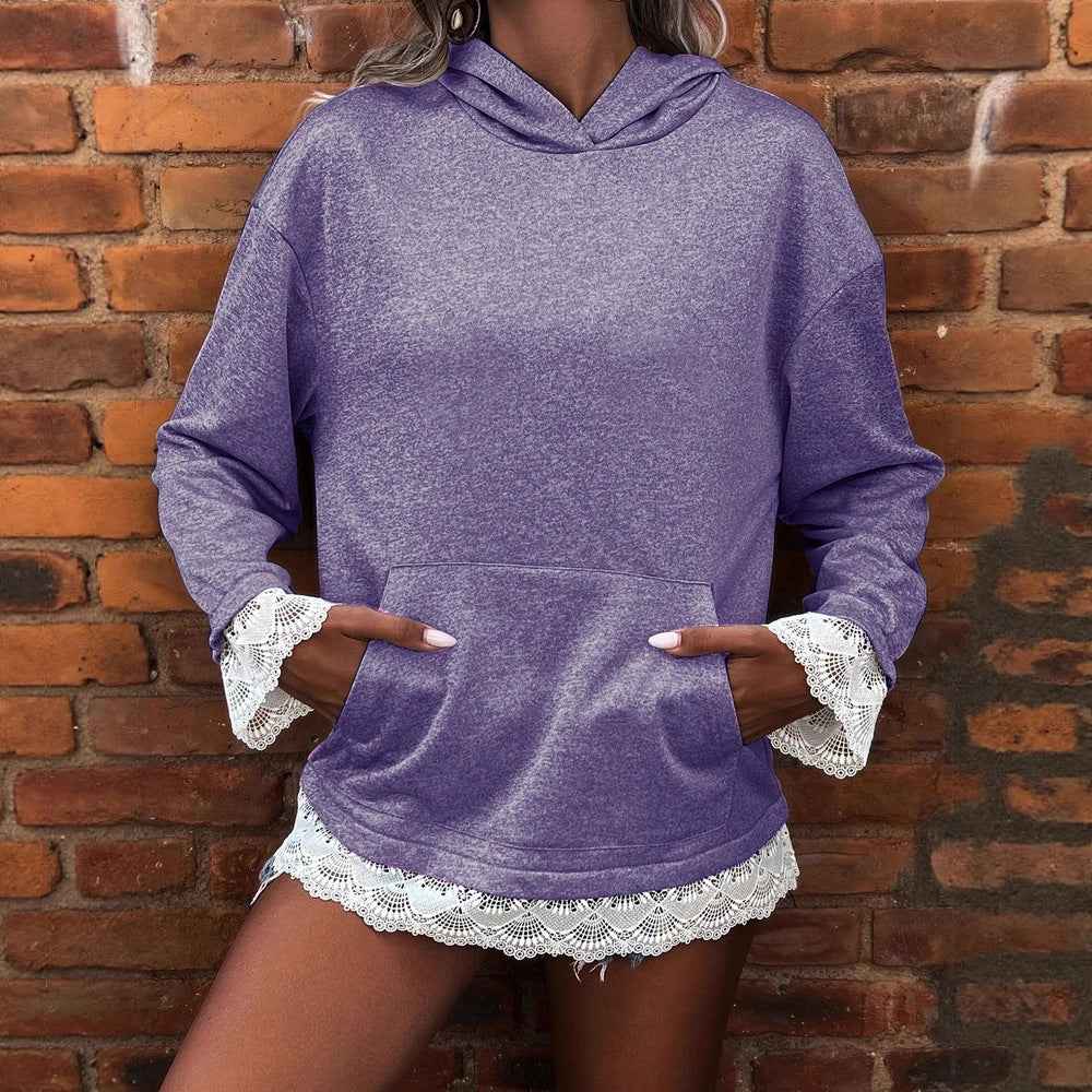 Casual Hooded Long Sleeve Pullover Regular Multi-color Women's Sweater