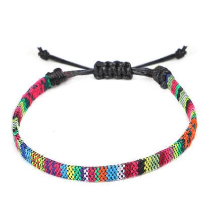 Hand Woven Rainbow Color Anklet Bohemian Style - DropOnline.co