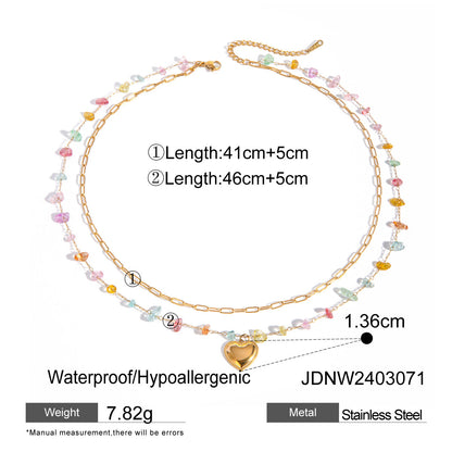 Fashion 18K Gold Stainless Steel Color Broken Stone Chain Ring - DropOnline.co