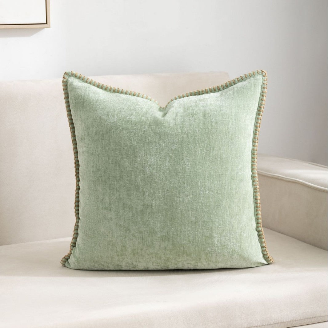 Wool Edge Pillow Cover - Natural Fiber Decorative Cushion Case