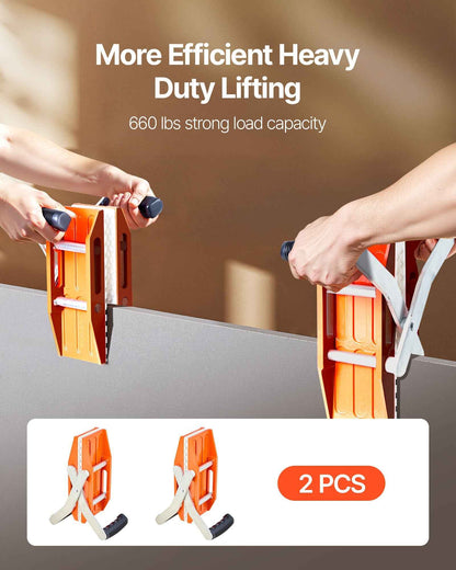 Double Handed Stone Carrying Clamps 660 Lbs Granite Panel Carriers