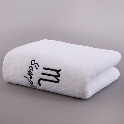Constellation Bath Towel Plus-sized Thick Absorbent Embroidery Face Washing
