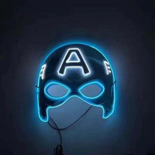 Halloween Glow-in-the-Dark Mask - LED Spider Design