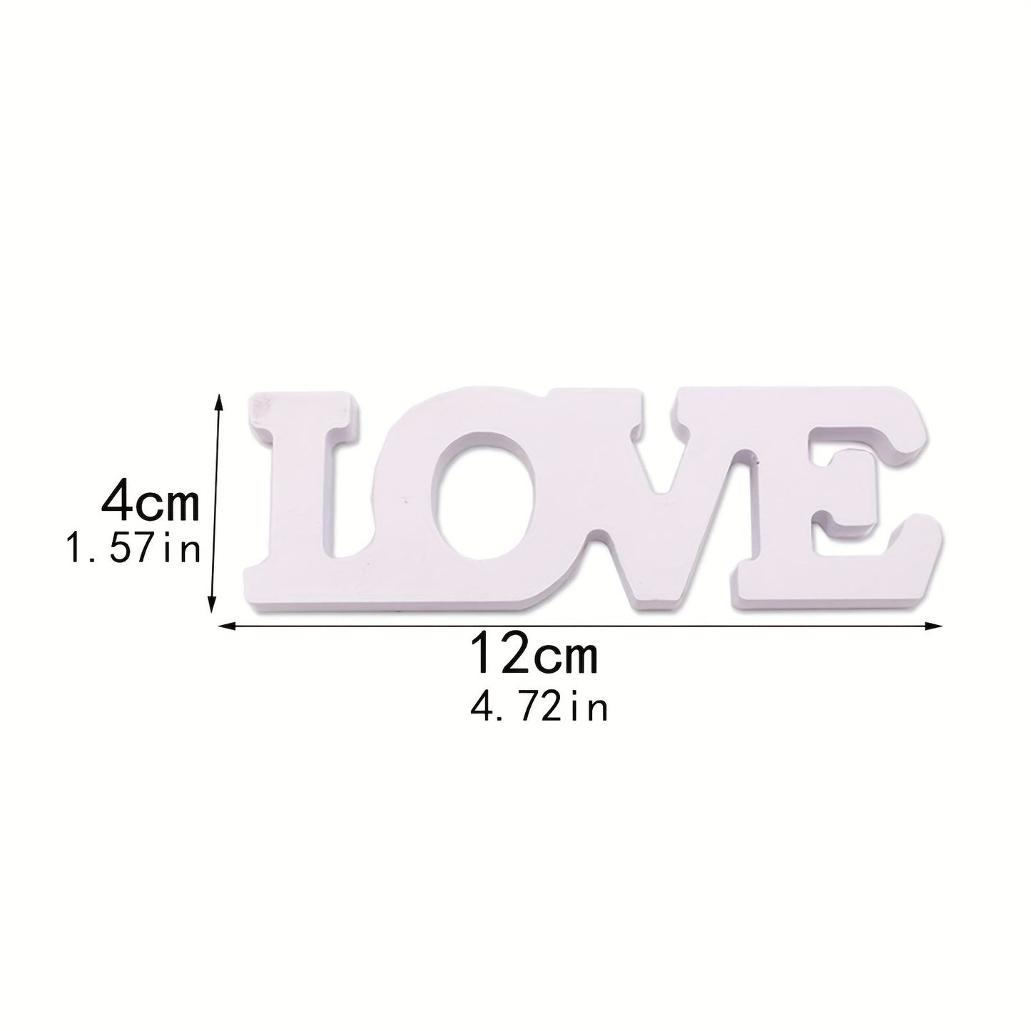 Premium HOME LOVE Letter Art Decoration - White Wooden Home Ornaments