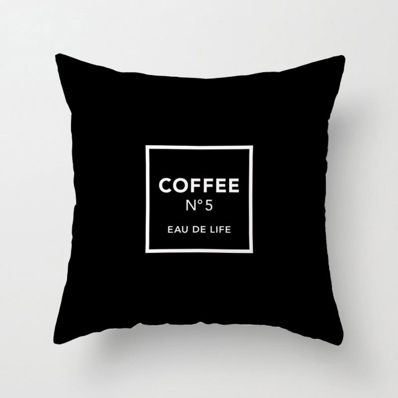 Geometric English Letter Simple And Light Luxury Waist Cushion Pillowcase