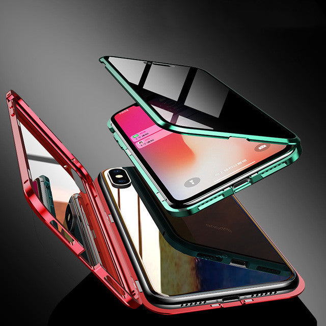 Magnetic Privacy Phone Case | Anti-Peep Tempered Glass Protective Shell