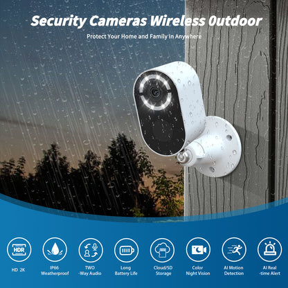 Solar Battery Security Camera Wireless Wifi CCTV Solar Powered Camera Surveill Camera Outdoor - DropOnline.co