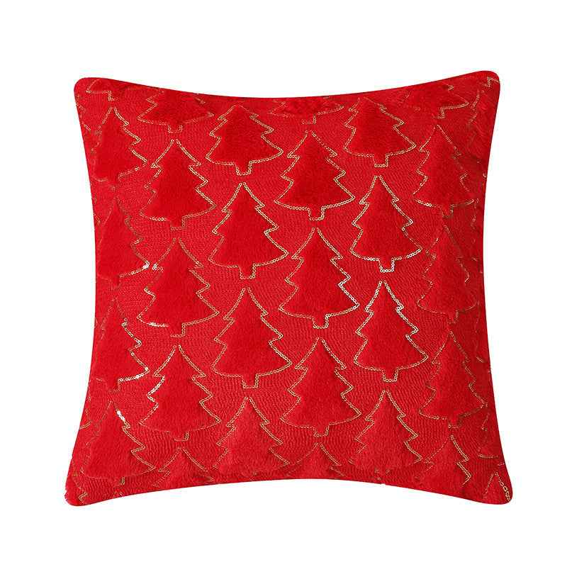 Holiday Ornament Plush Pillowcase - Festive Bedroom Bedside Cushion Cover - DropOnline.co
