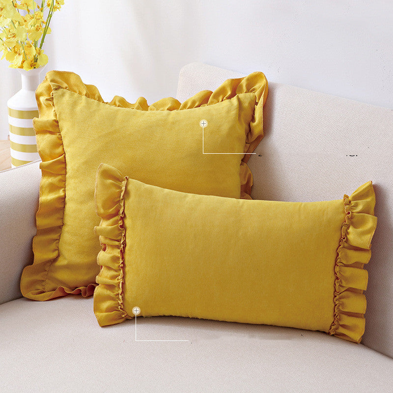 Pillowcase Small  Cushion Pillow Suede Sofa Bedside Pillowcase