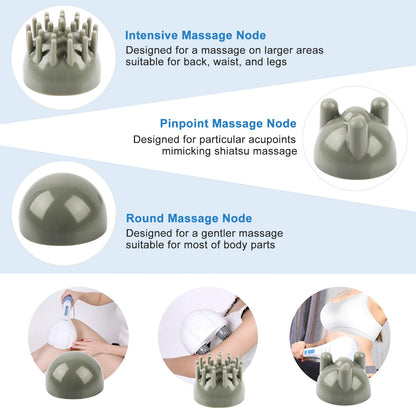 1Pc Electric Full Body Percussion Massager Handheld Double Head Vibrating Body Relax For Neck Back Legs - DropOnline.co
