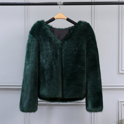 Fashionable imitation fox fur coat fur coat fur coat fur coat short style - DropOnline.co