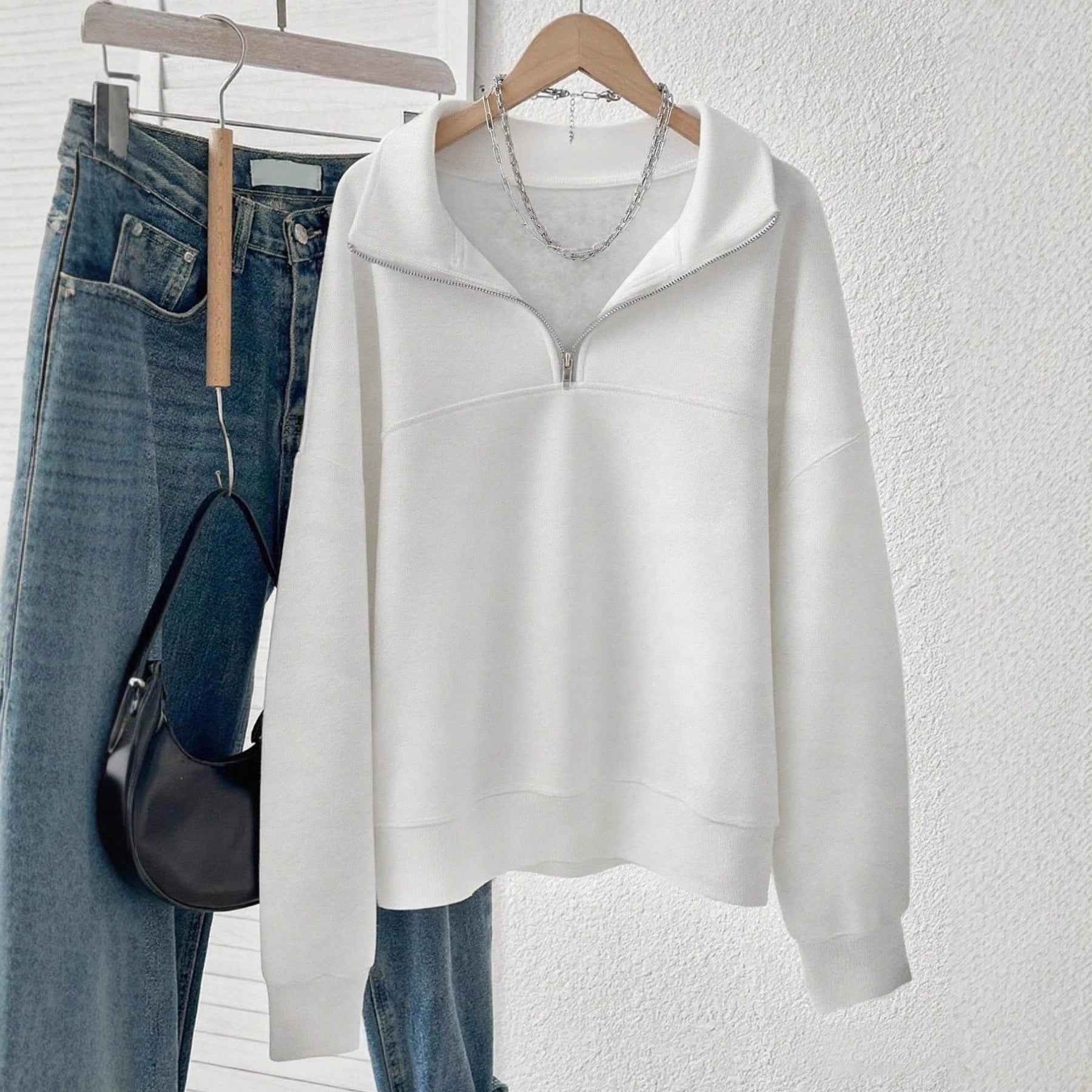 Spring And Autumn New Zipper Sweater