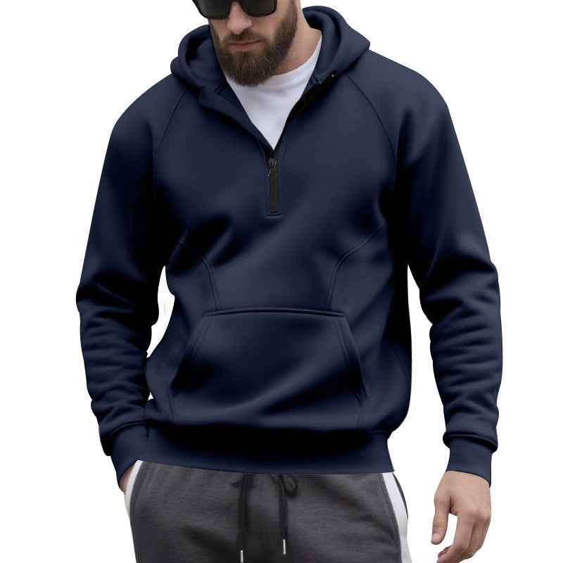 Men's Casual Sports Commuter Fleece Hooded Zip