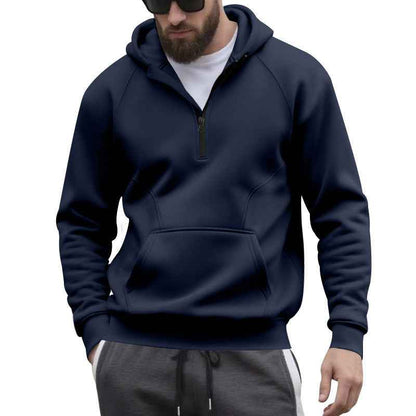 Men's Casual Sports Commuter Fleece Hooded Zip