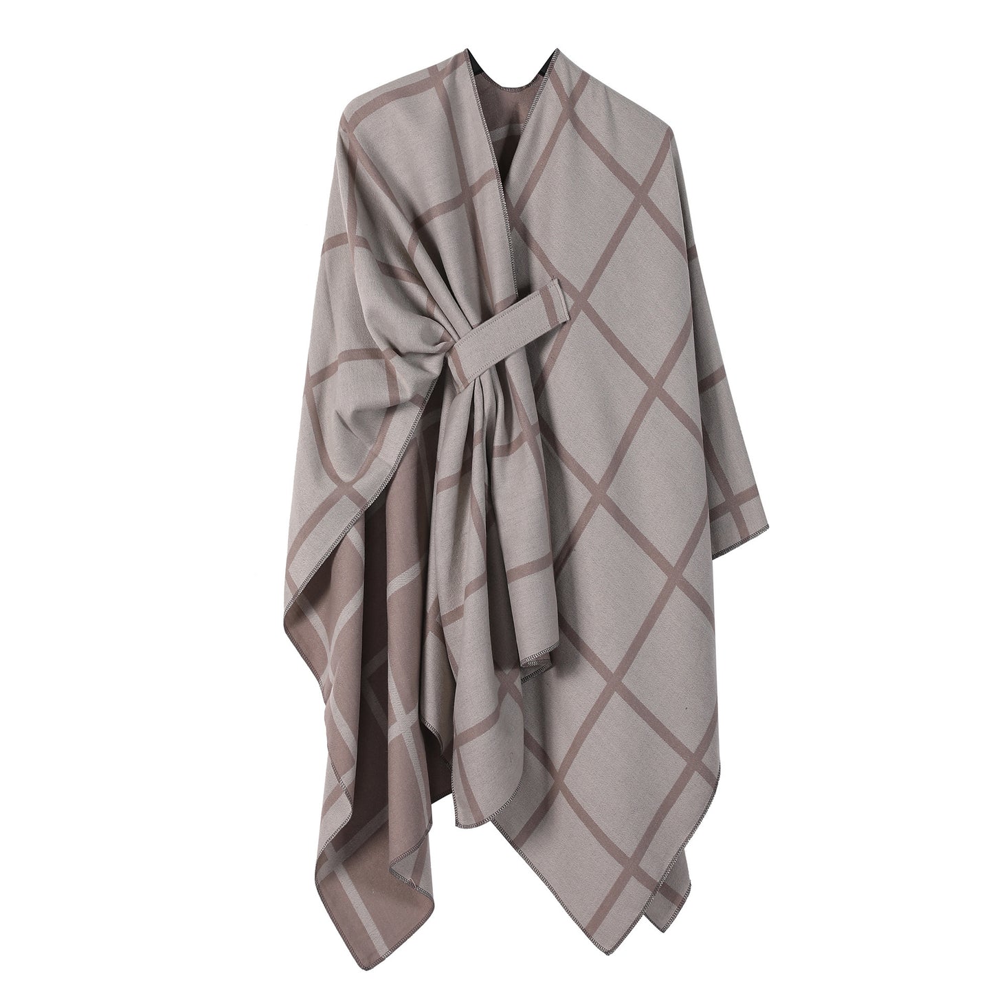 Women's Fashion Gingham Check Warm Scarf - Classic Plaid Winter Wrap